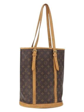 Authentic LOUIS VUITTON Monogram Bucket GM Shoulder Bag M42236 LV